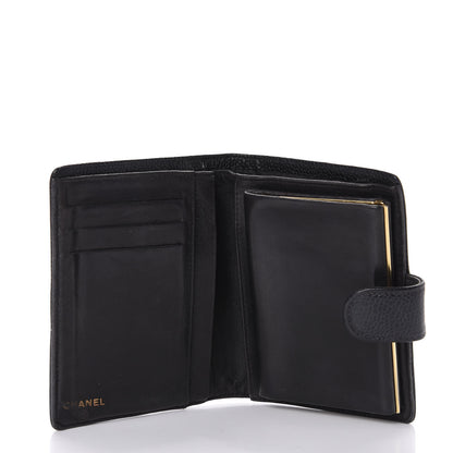 Chanel Caviar Timeless CC Compact French Wallet Black 5 of 11