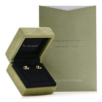 Van Cleef & Arpels 18K Yellow Gold Diamond Mini Frivole Earrings 5 of 5