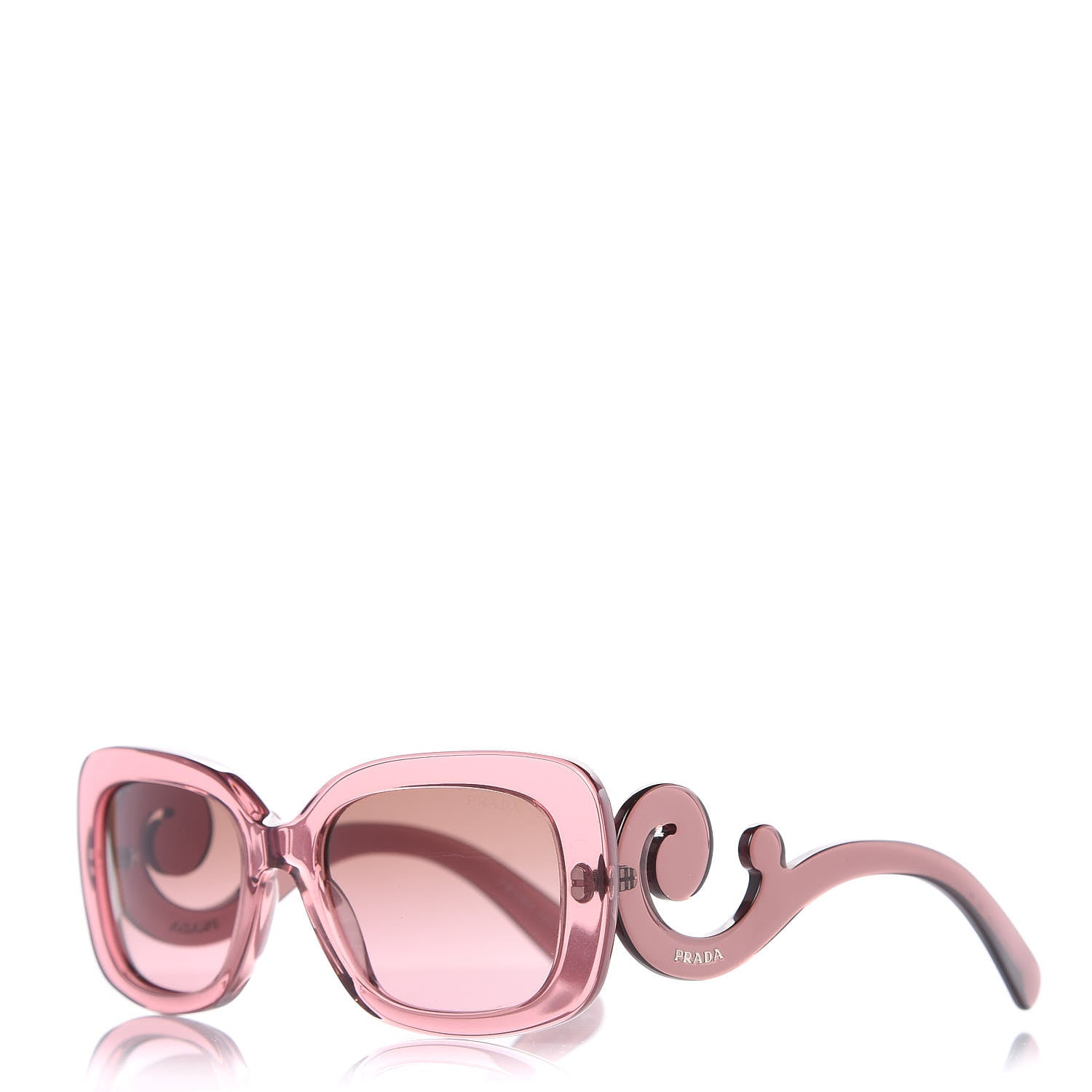 Prada Acetate Baroque Sunglasses SPR 27O Pink 1 of 7