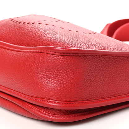 Hermes Taurillon Clemence Evelyne III PM Rouge Casaque 10 of 10
