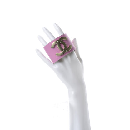 Chanel Calfskin CC Wide Cuff M Pink 2 of 7