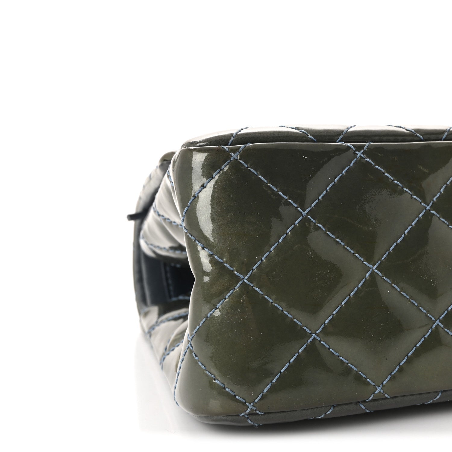 Chanel Patent Quilted 2.55 Reissue 226 Flap Blue 9 of 10