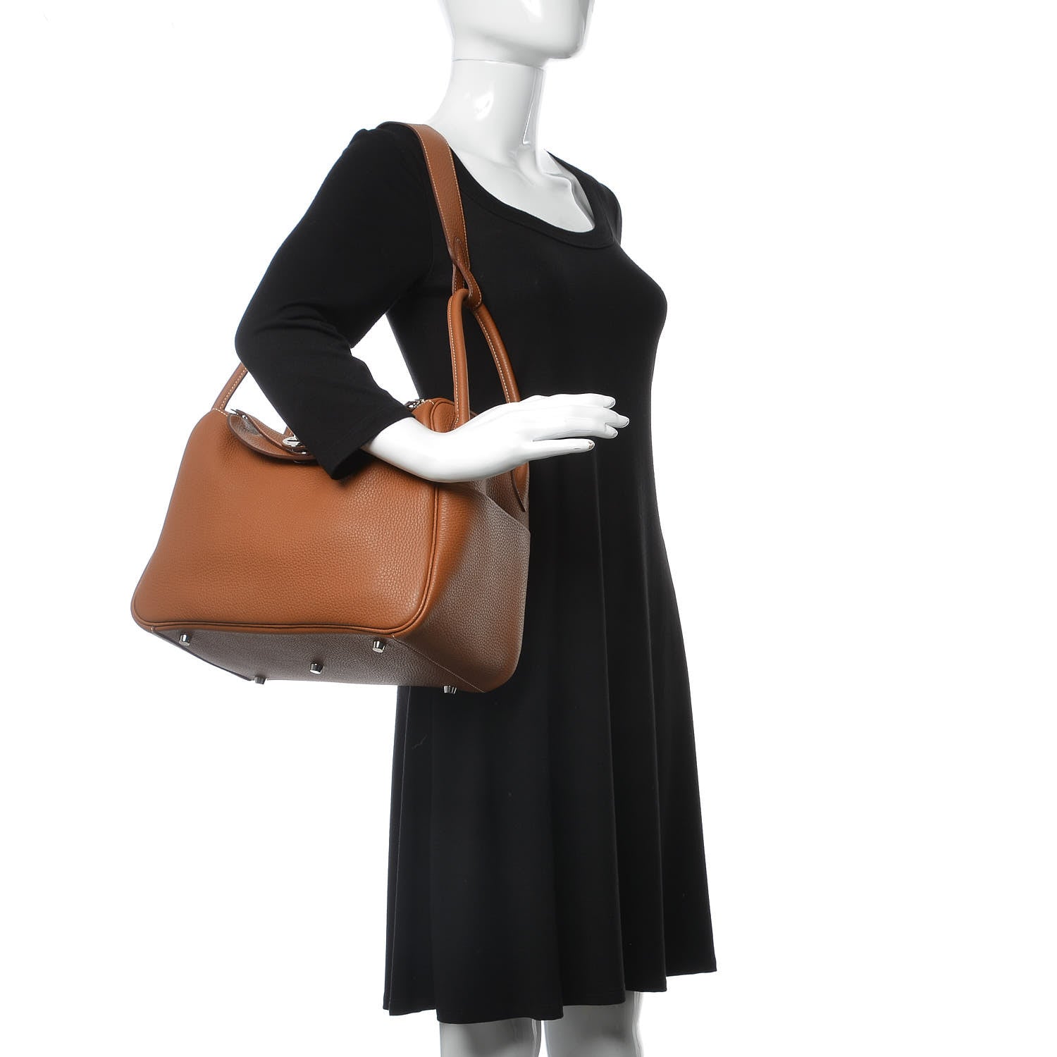 Hermes Taurillon Clemence Lindy 34 Gold 2 of 10