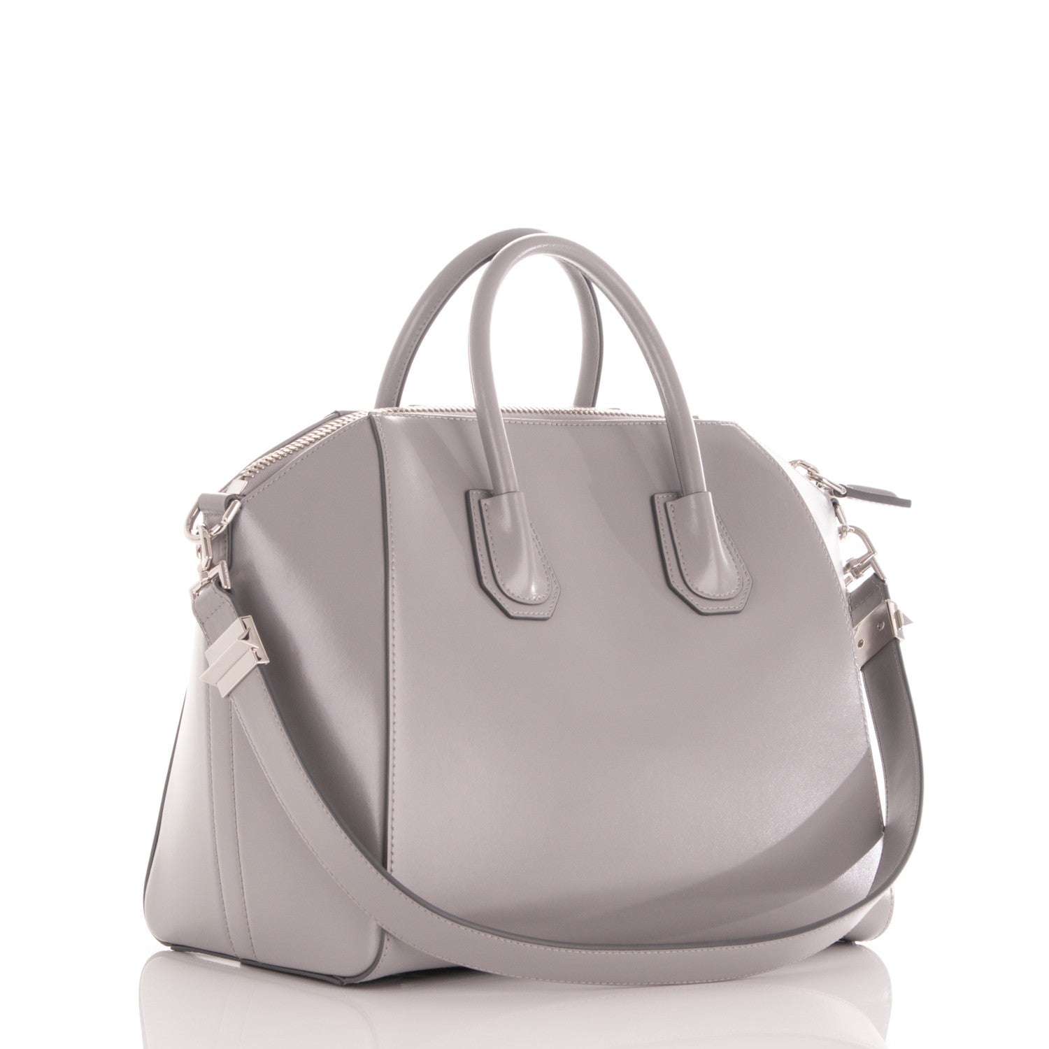 Givenchy Shiny Lord Calfskin Medium Antigona Pearl Grey 3 of 7
