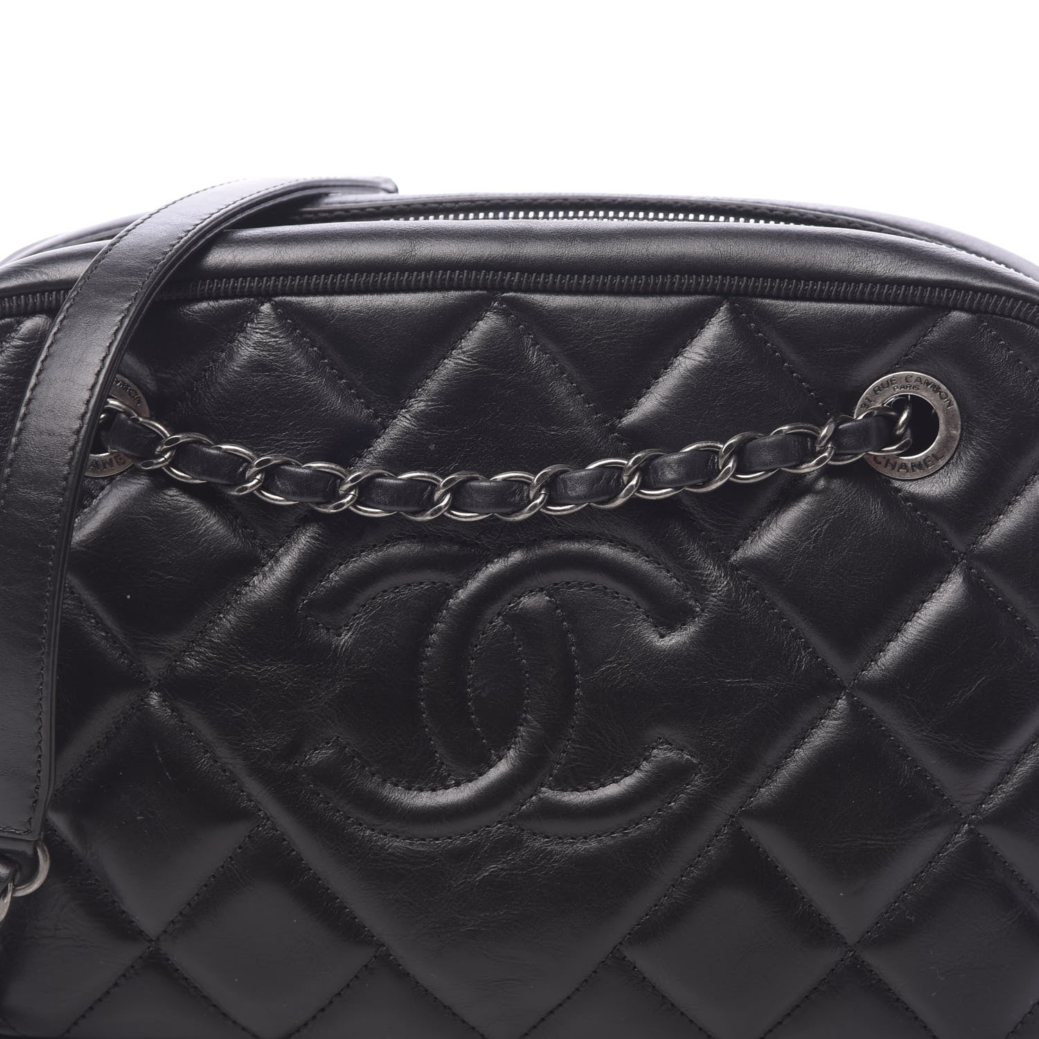 Chanel Calfskin Quilted Small Ballerine Camera Case Black 8 of 11