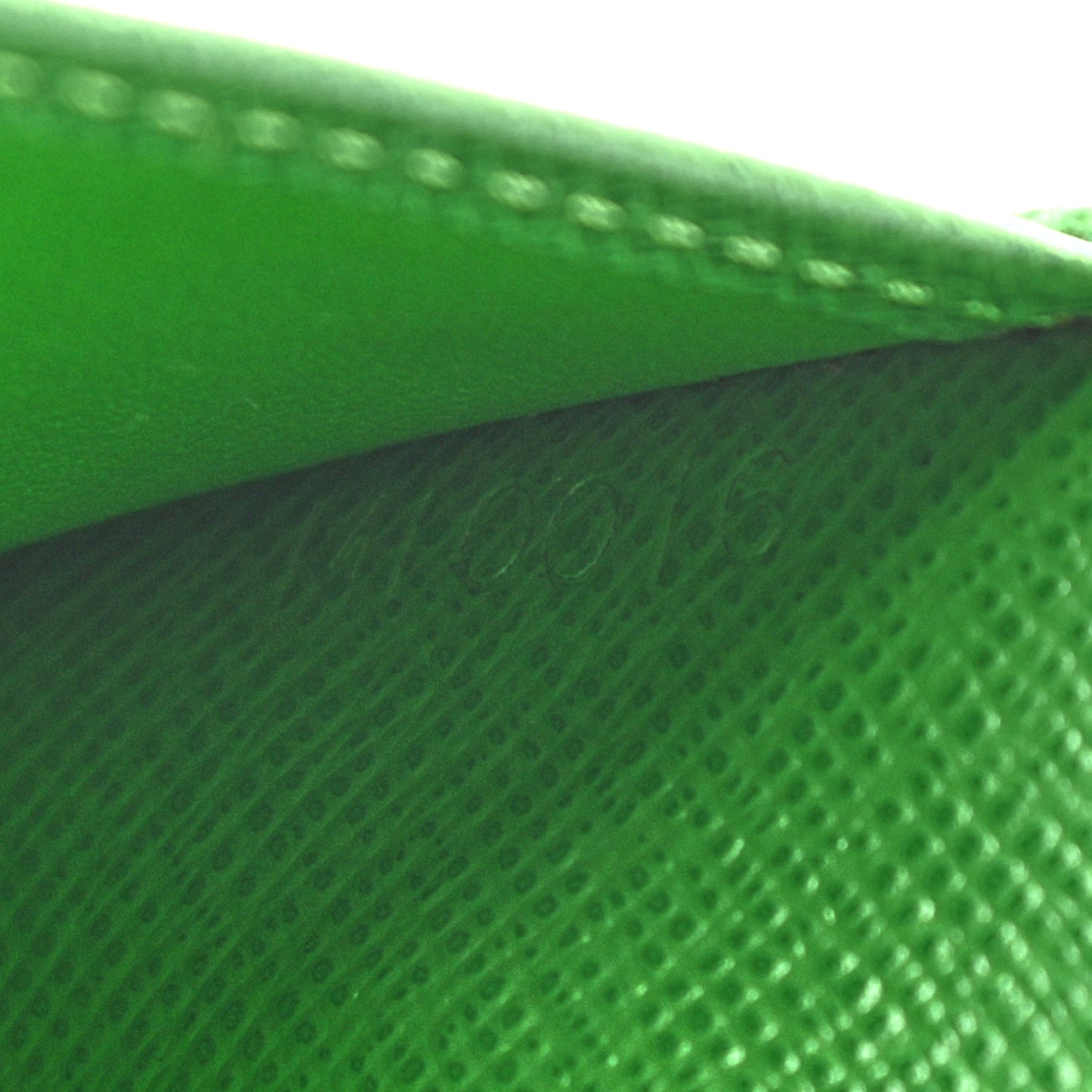 Monogram Perforated Compact Zipped Wallet Green