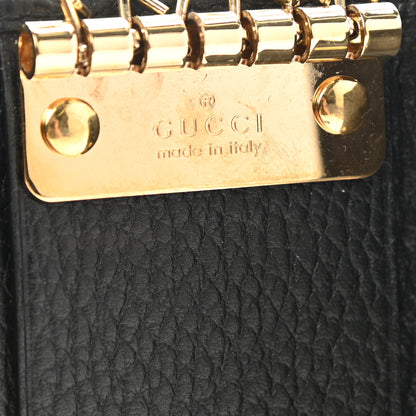 Gucci Pebbled Calfskin GG Marmont 6 Key Holder Black 7 of 9