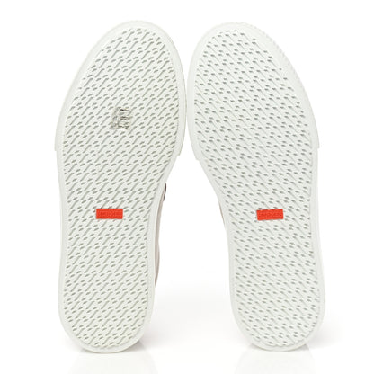 Hermes Calfskin Canvas Day Sneakers 44 Gold White 5 of 8