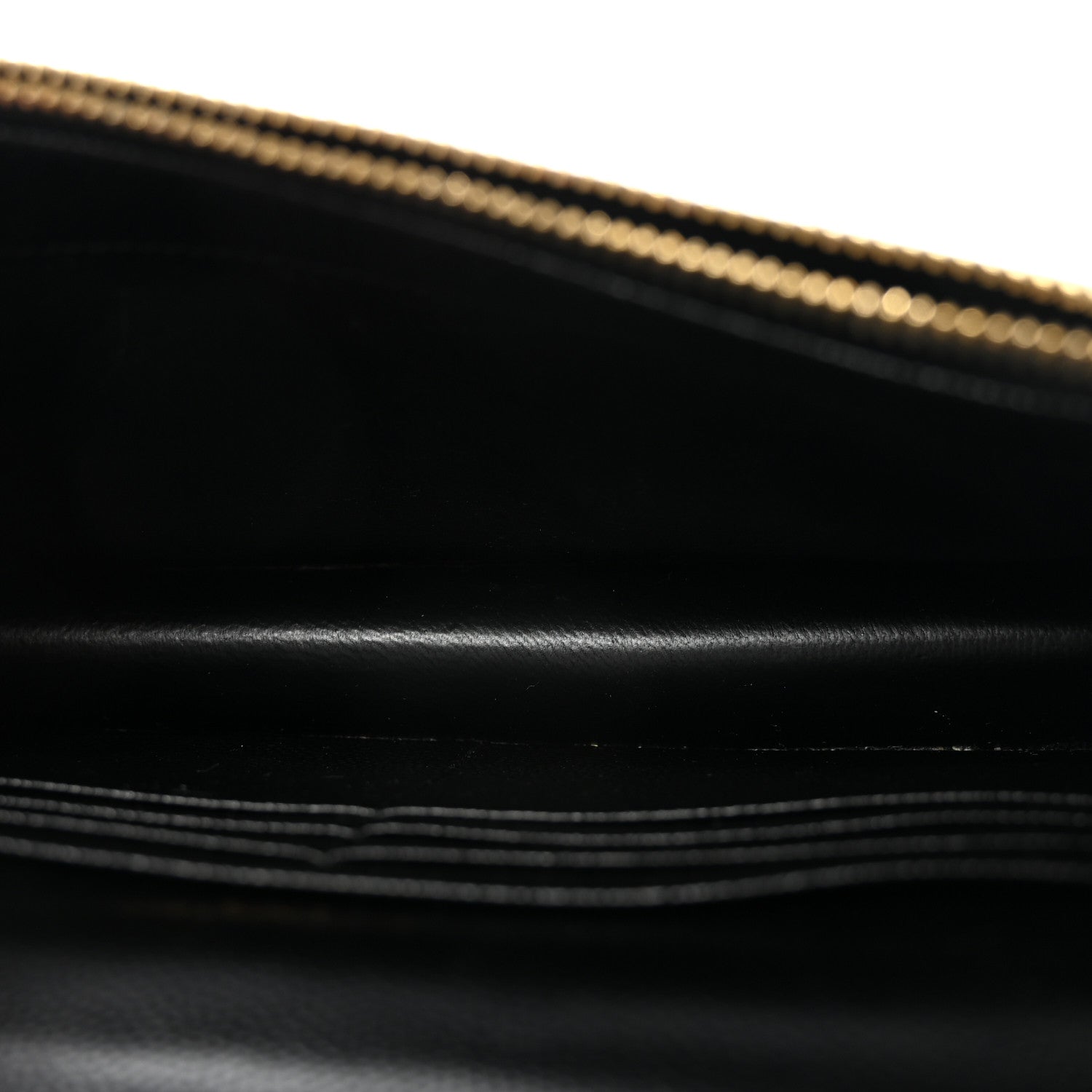 Saint Laurent Grain De Poudre Matelasse Chevron Monogram Envelope Chain Wallet Black 5 of 9