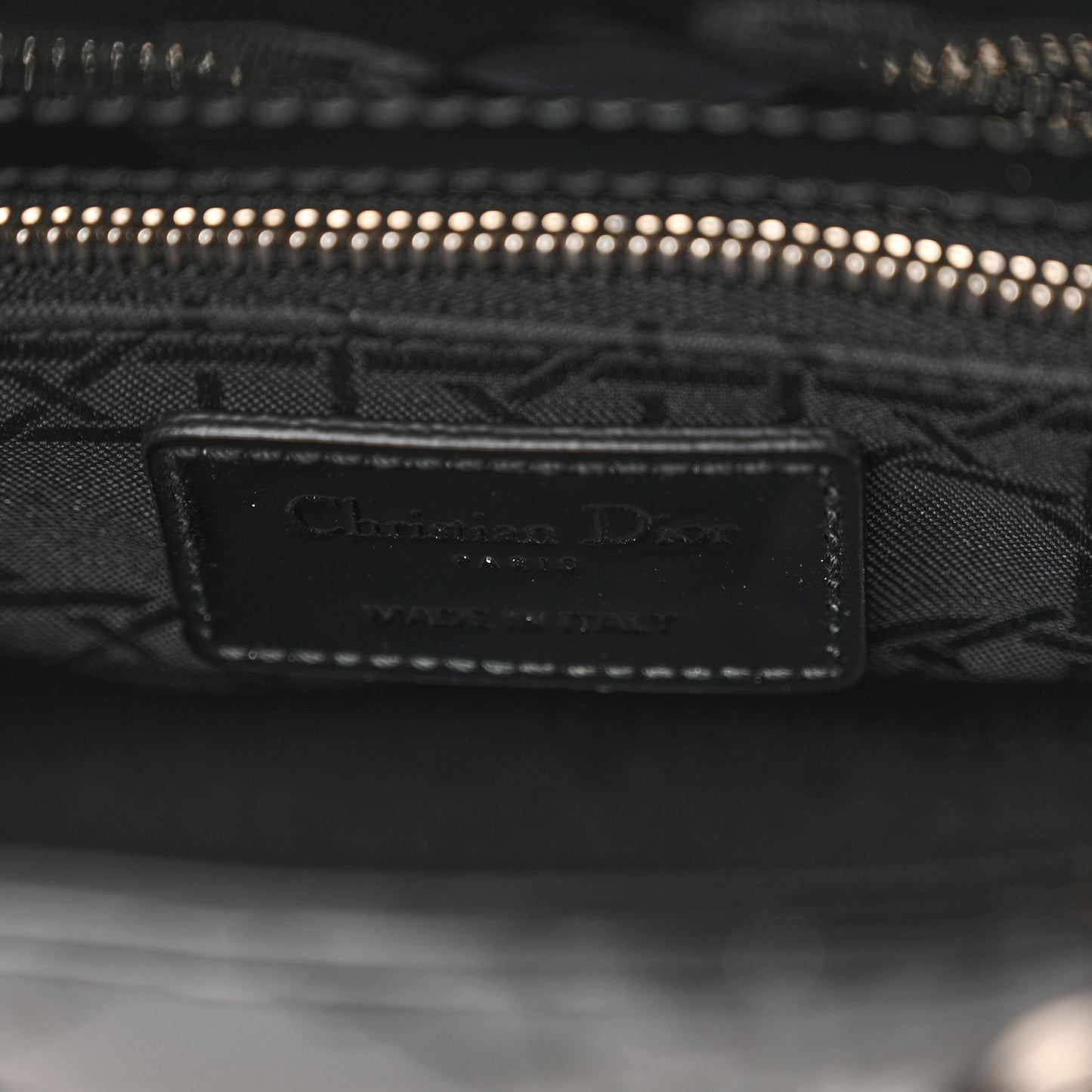 Patent Cannage Mini Lady Dior Black