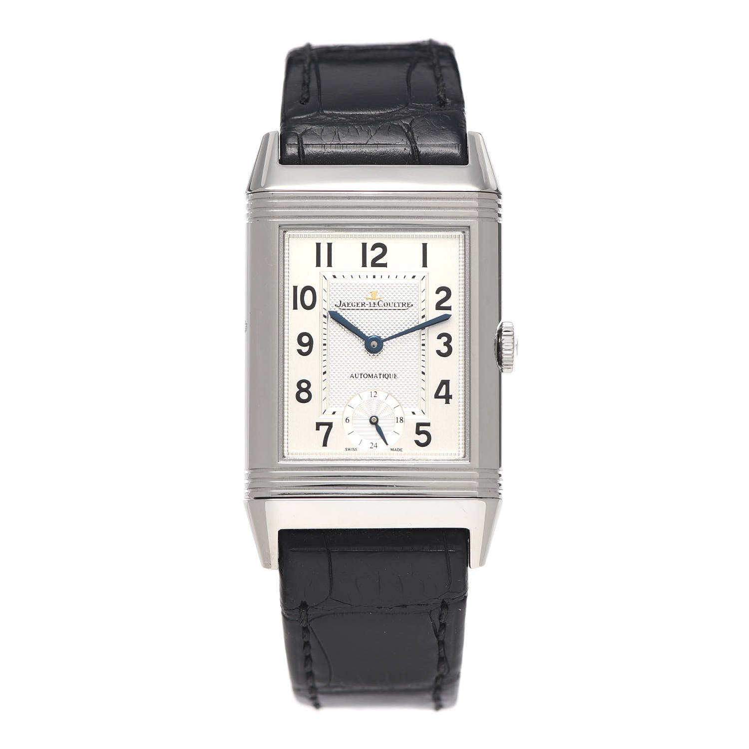 Jaeger-LeCoultre Stainless Steel Alligator 27mm Reverso Night & Day Manual Winding Watch Q3808420 1 of 8