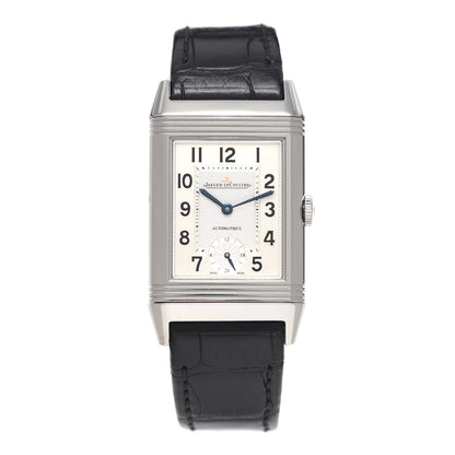 Jaeger-LeCoultre Stainless Steel Alligator 27mm Reverso Night & Day Manual Winding Watch Q3808420 1 of 8