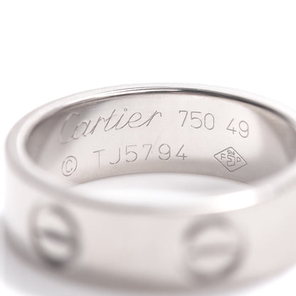 Cartier 18K White Gold 5.5mm LOVE Ring 49 4.75 4 of 4
