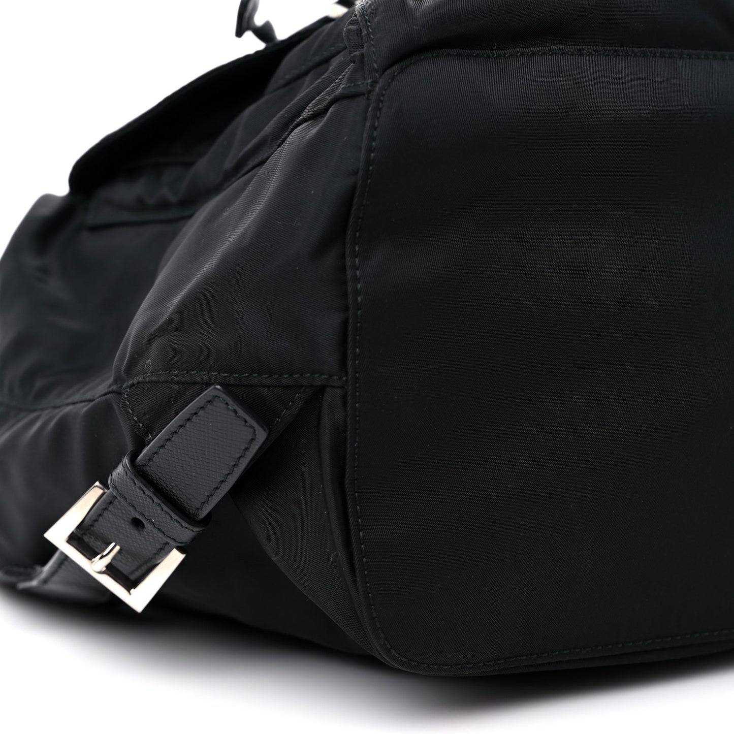 Tessuto Nylon Saffiano Medium Backpack Black
