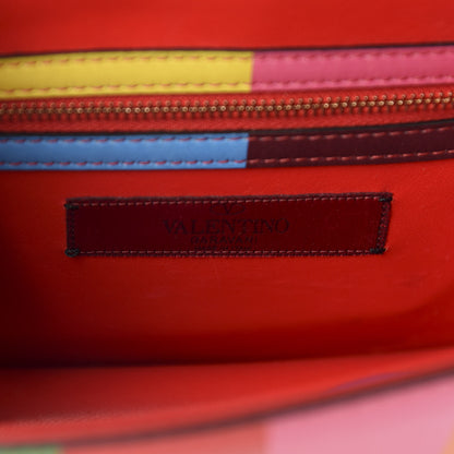 Valentino Garavani Vitello 1973 Small Glam Lock Rockstud Flap Multicolor 8 of 9