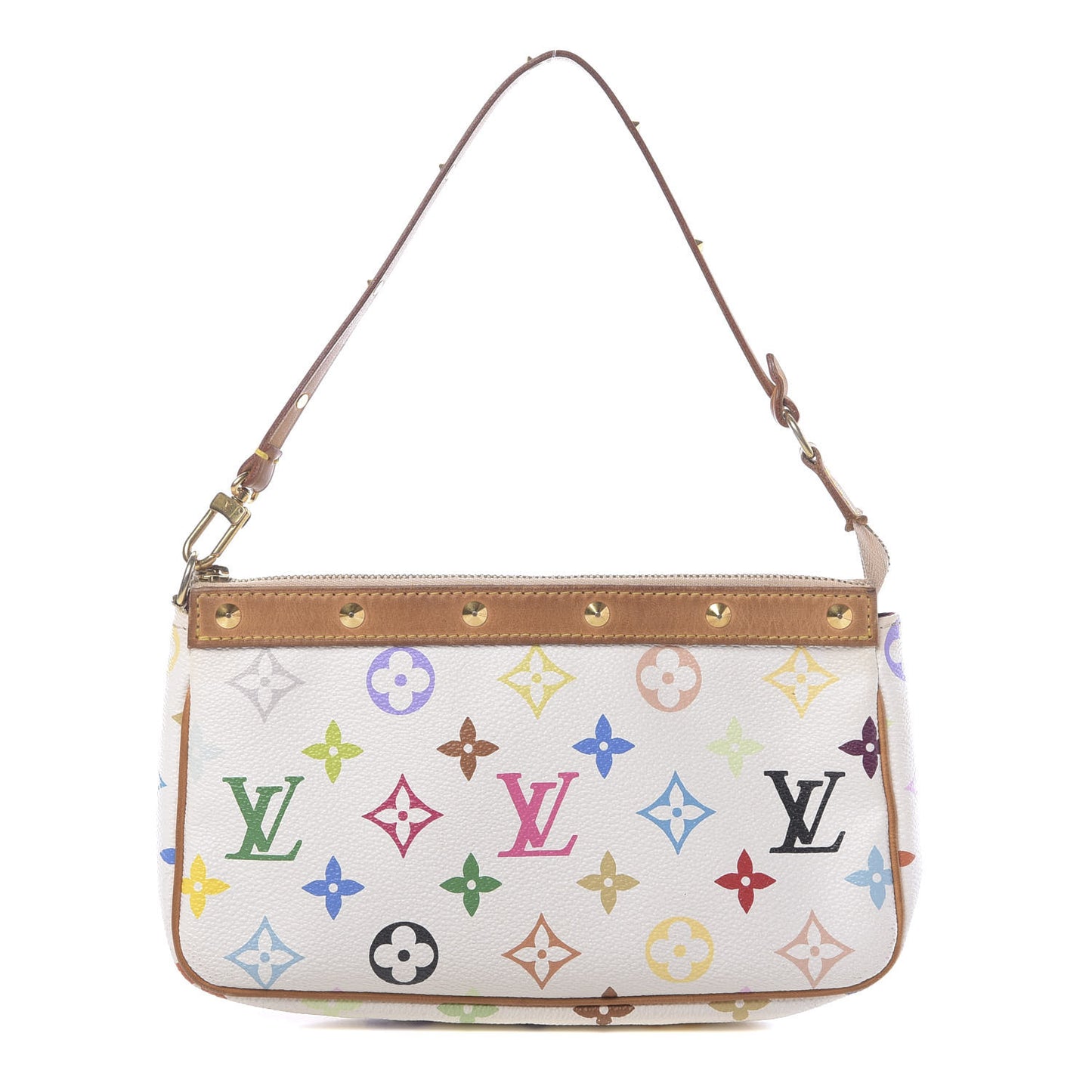 Monogram Multicolor Pochette Accessories White