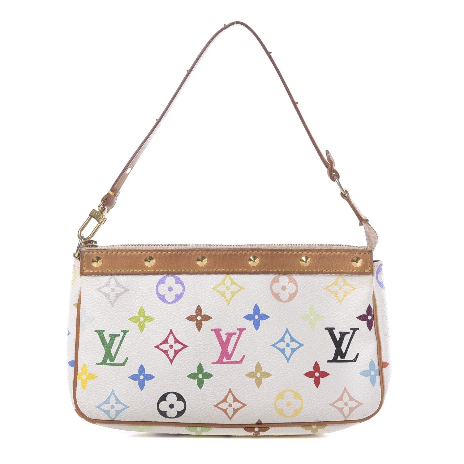 Louis Vuitton Monogram Multicolor Pochette Accessories White 1 of 14
