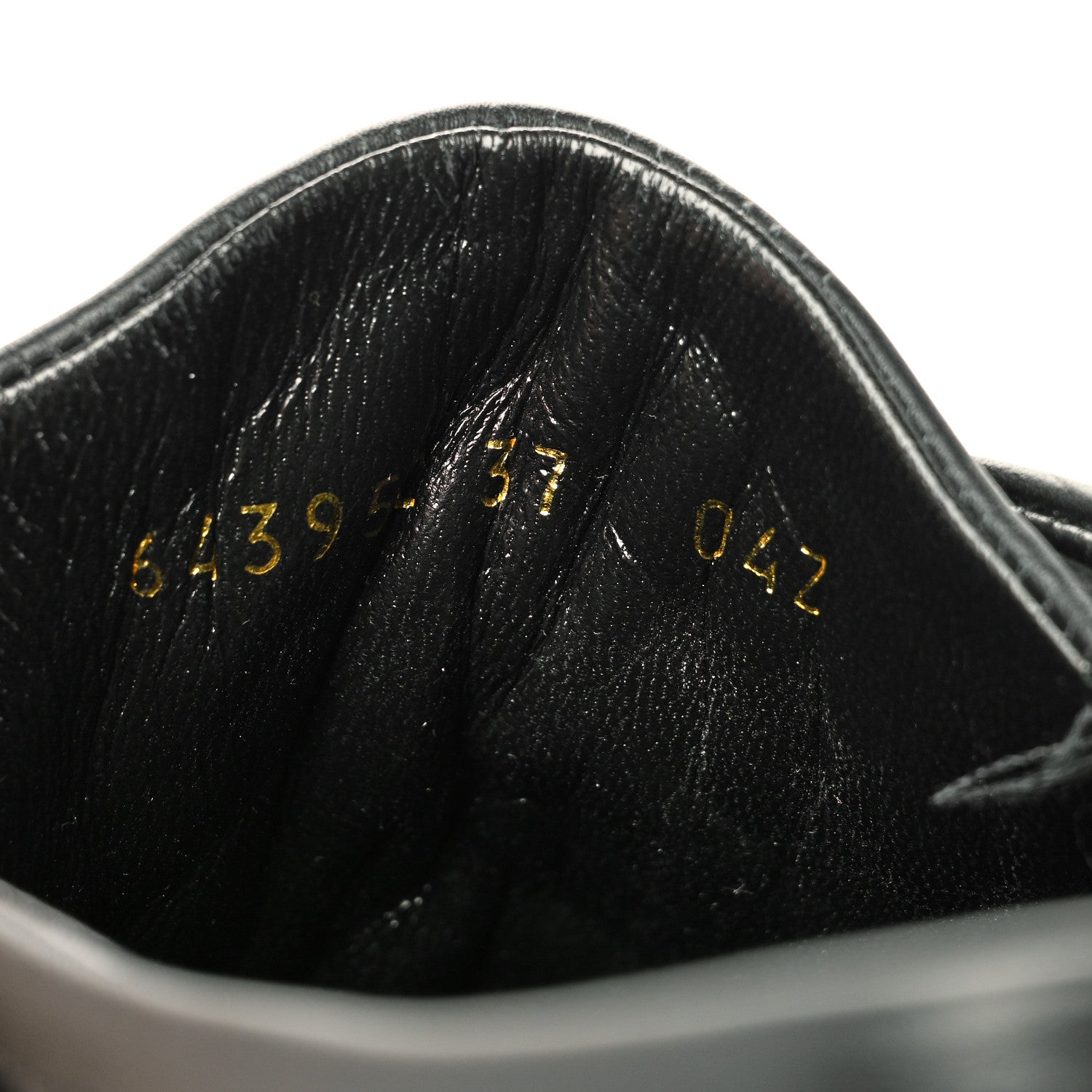 Gucci Calfskin Nappa Matelasse Lug Sole Derby Loafers 37 Black 8 of 9