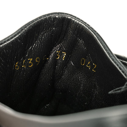 Gucci Calfskin Nappa Matelasse Lug Sole Derby Loafers 37 Black 8 of 9