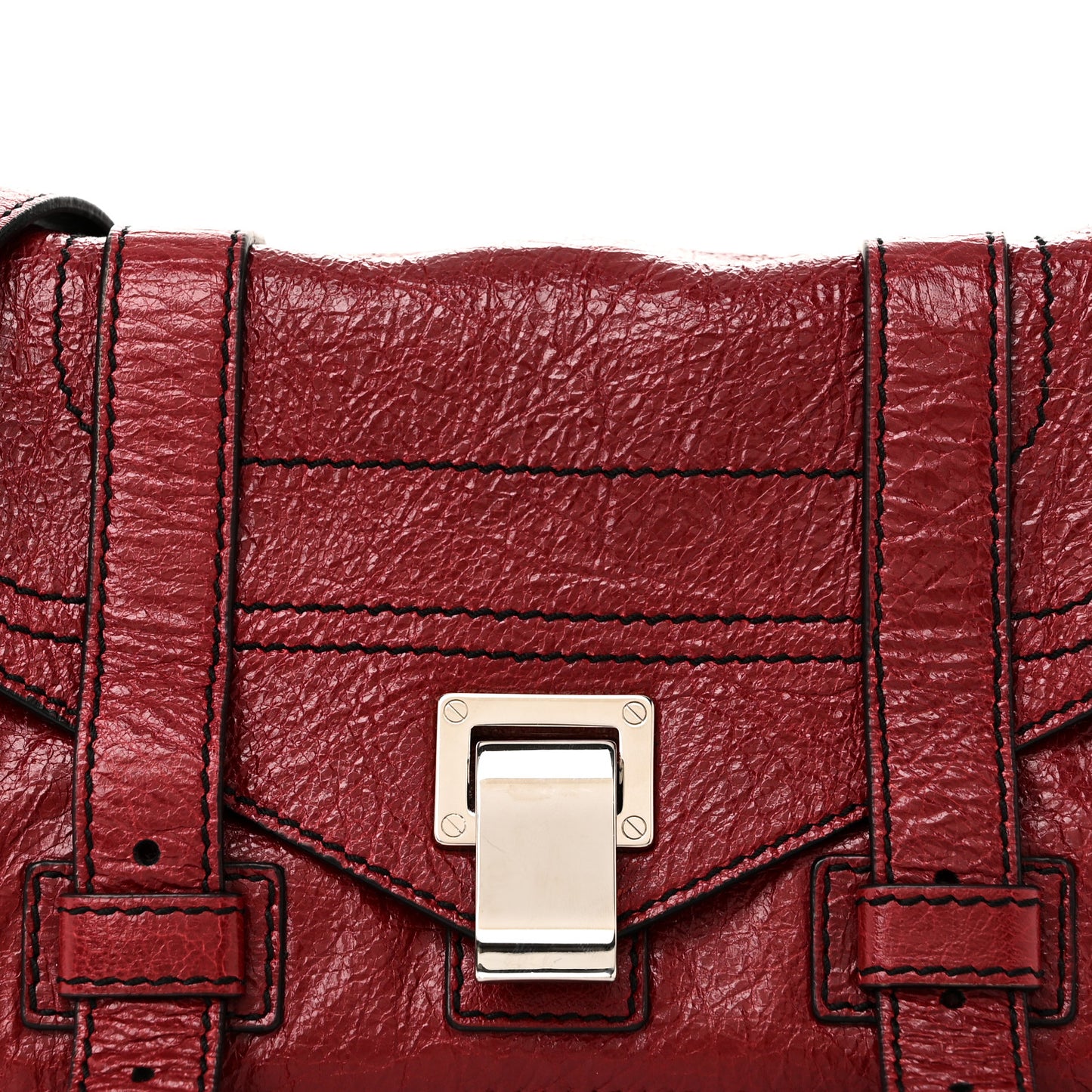 Crinkled Calfskin PS1 Mini Zip Crossbody Brick