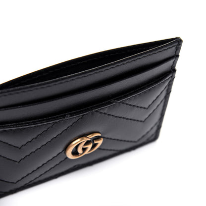 Gucci Calfskin Matelasse GG Marmont Card Holder Black 9 of 11
