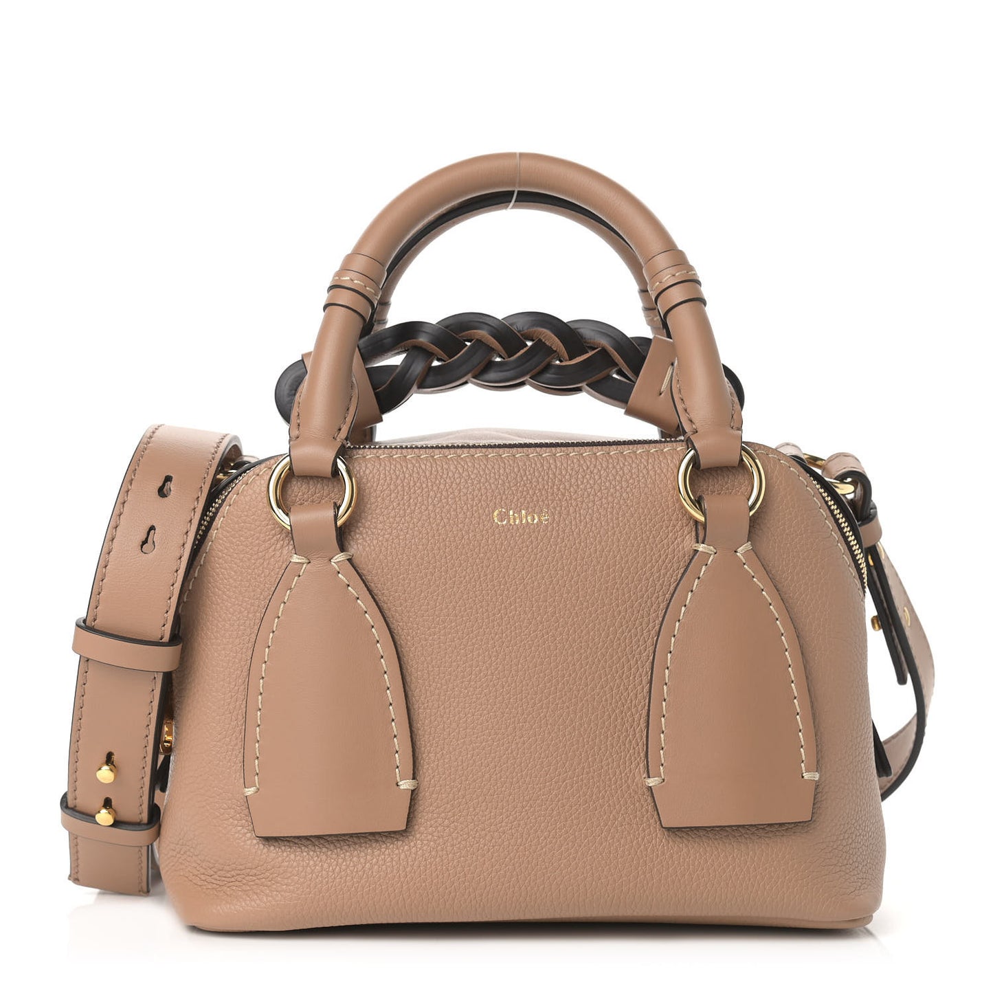 Calfskin Small Daria Cement Brown