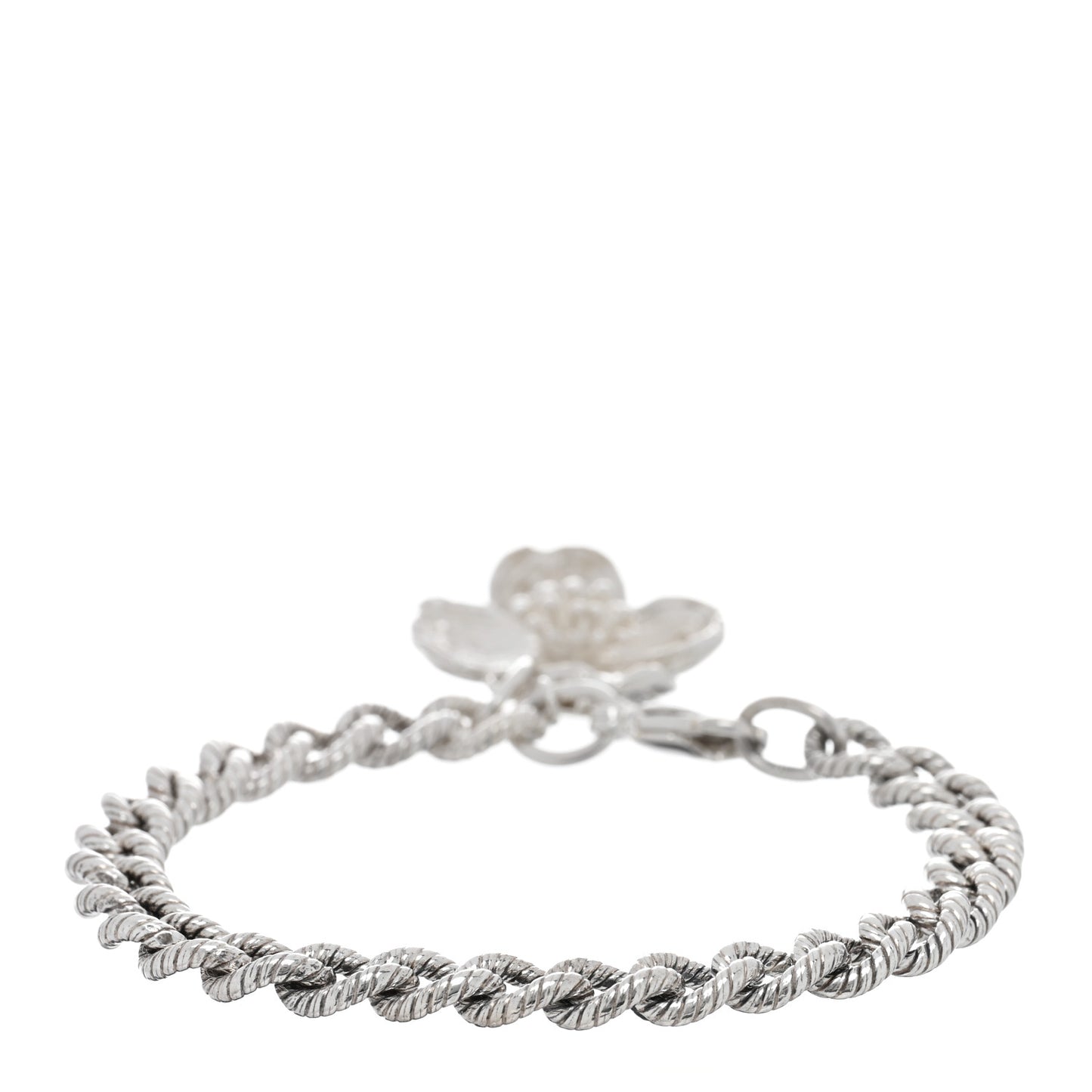 Sterling Silver Dogwood Charm Bracelet