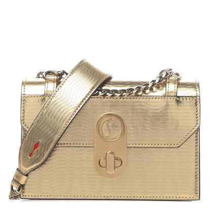Christian Louboutin Metallic Calfskin Mini Elisa Shoulder Bag Gold 1 of 12