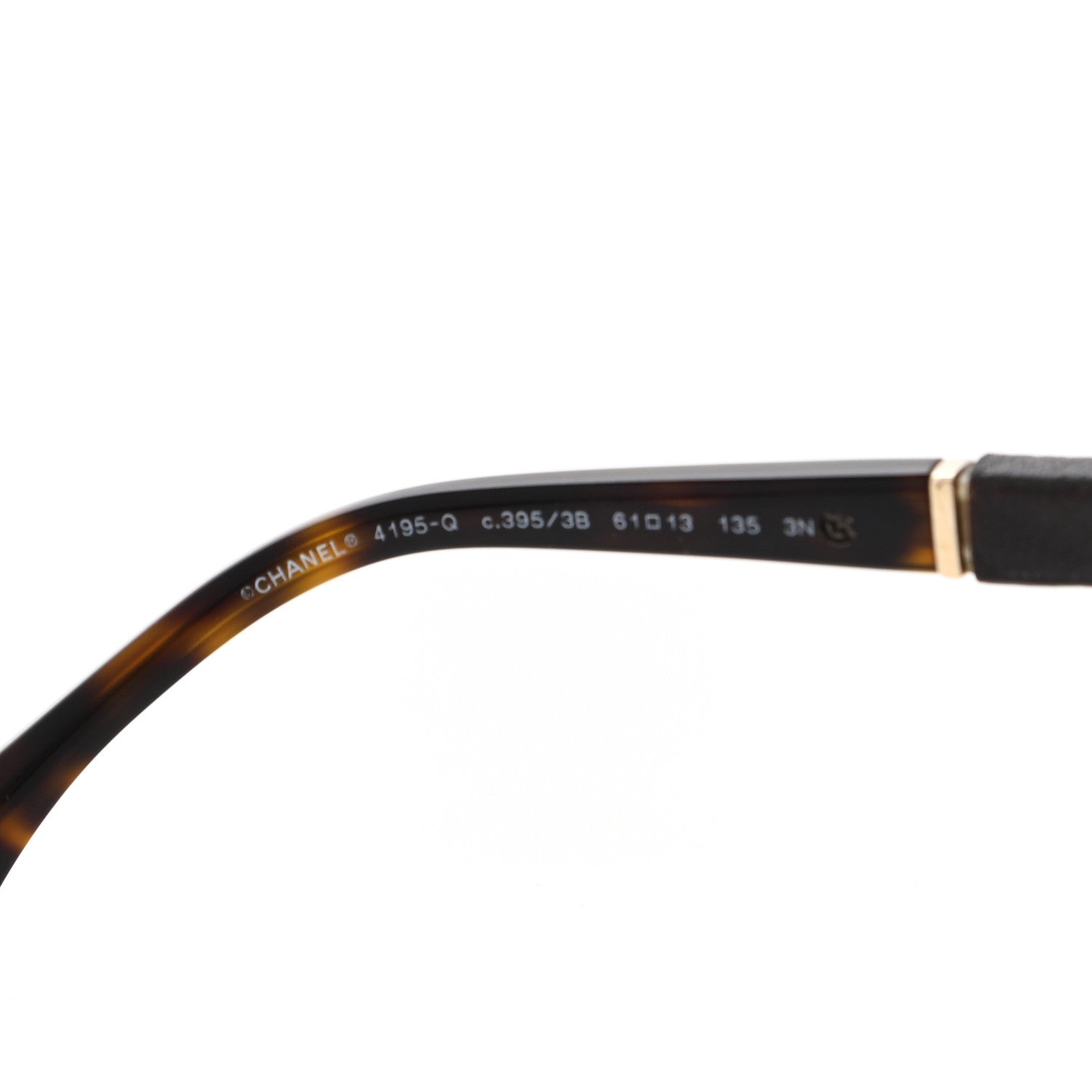 Chanel Lambskin Quilted CC Aviator Sunglasses 4195-Q Brown Gold 4 of 7