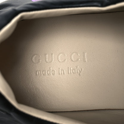 Gucci Calfskin Iridescent Logo Mens Rhyton Sneakers 8.5 Black 8 of 9