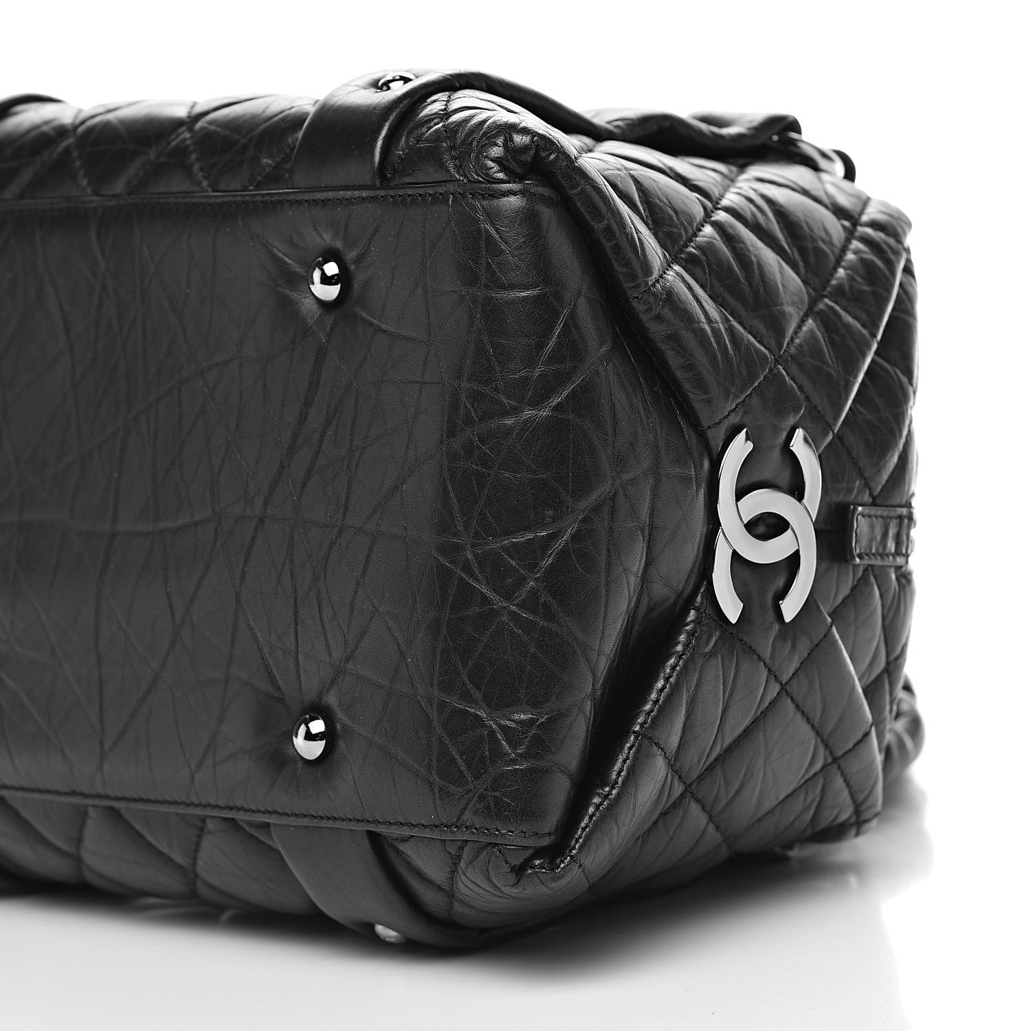 Chanel Distressed Lambskin Small Lady Braid Tote Black 10 of 11