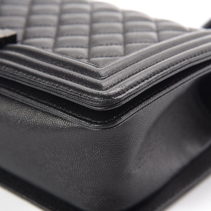 Chanel Caviar Quilted Medium Boy Flap So Black 11 of 11