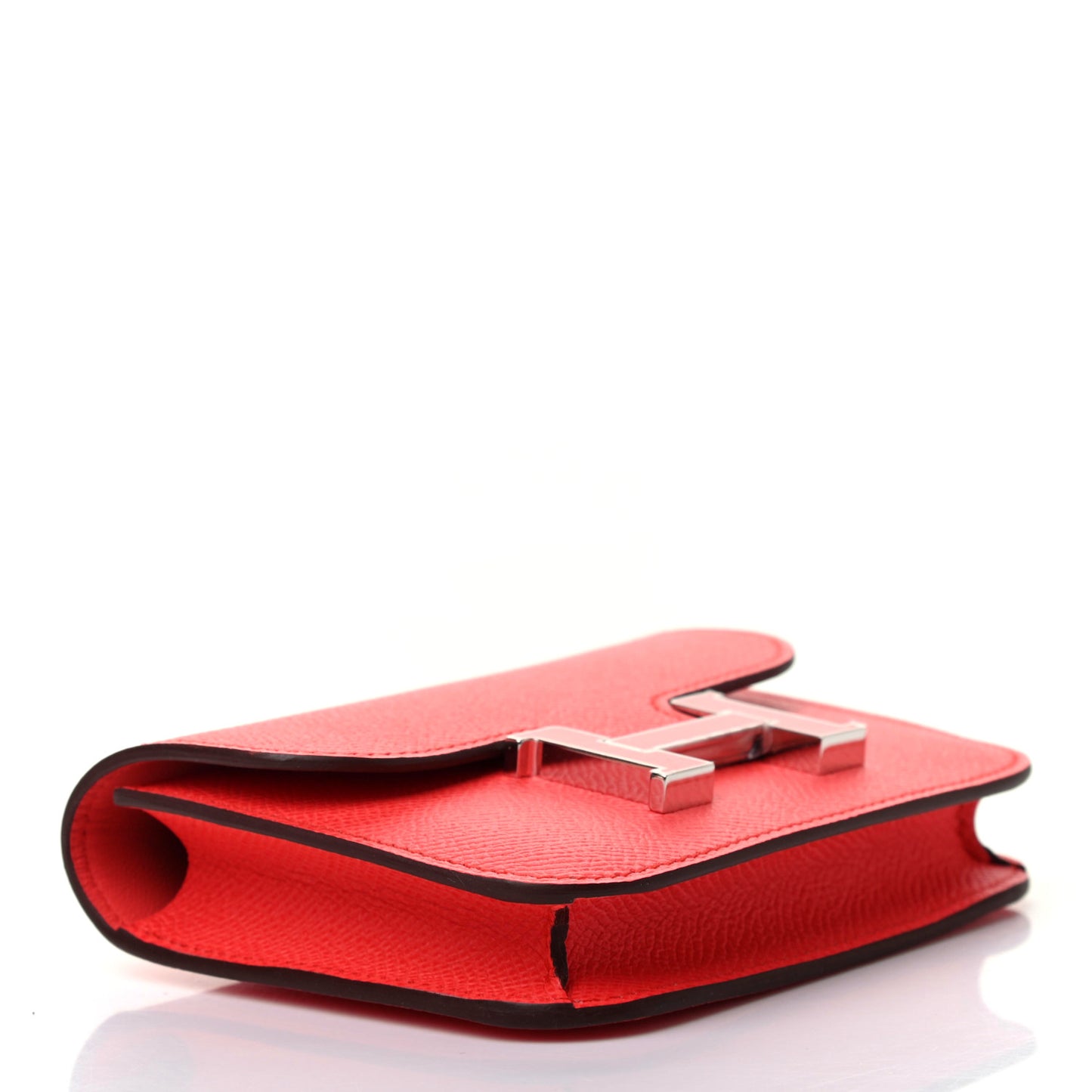 Epsom Enamel Constance Slim Wallet Rouge de Coeur Rubis