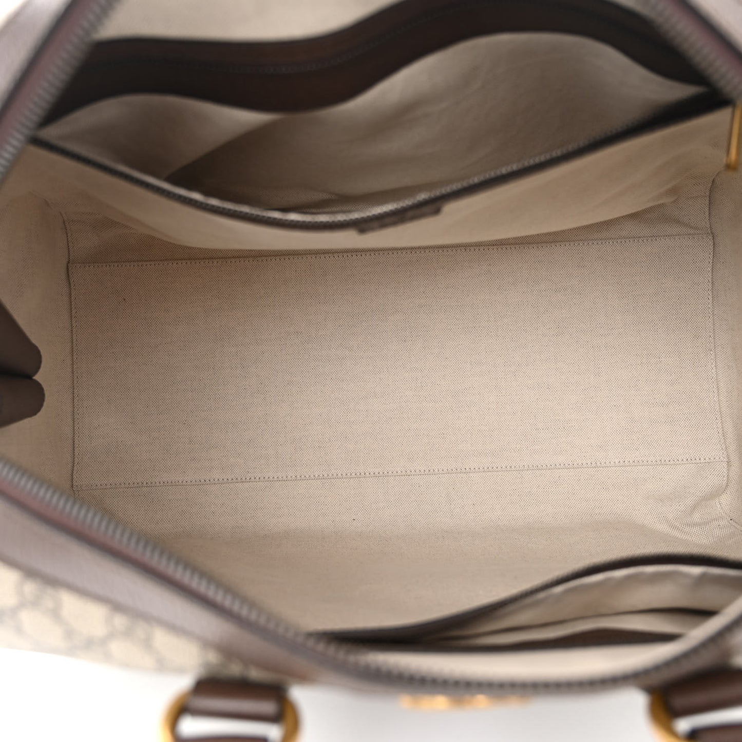 GG Supreme Monogram Textured Dollar Calfskin Web Medium Savoy Duffle Bag Beige Ebony New Acero