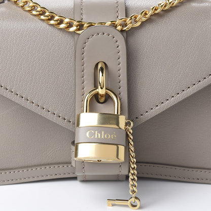 Chloe Shiny Goatskin Calfskin Mini Aby Chain Shoulder Bag Motty Grey 9 of 9