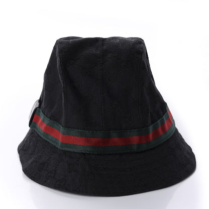 Gucci Monogram Web Bucket Hat M Black 5 of 9