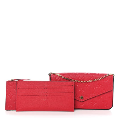 Louis Vuitton Empreinte Pochette Felicie Chain Wallet Scarlet 3 of 9