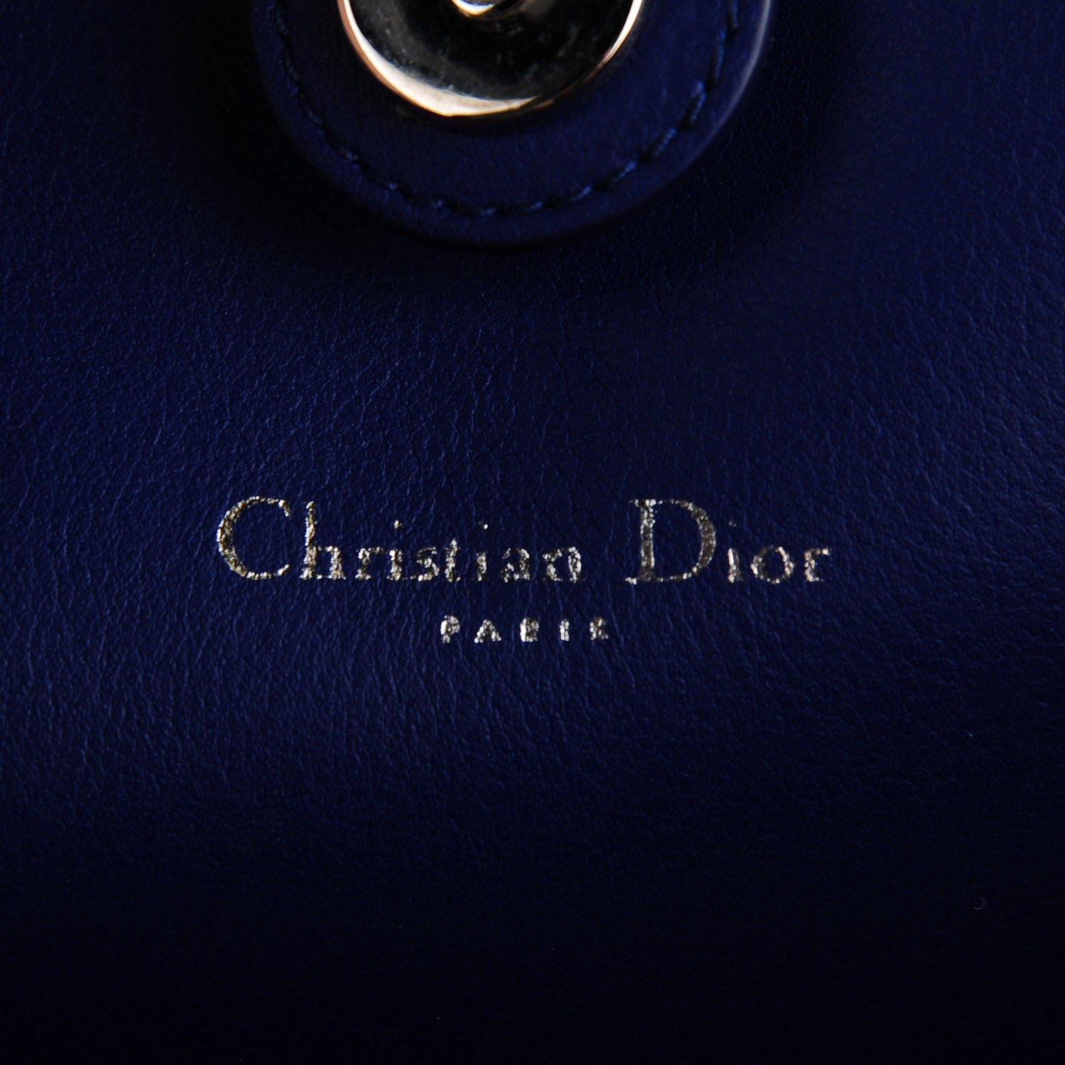 Christian Dior Calfskin Python Handle Large Addict Shopping Tote Blue 5 of 7