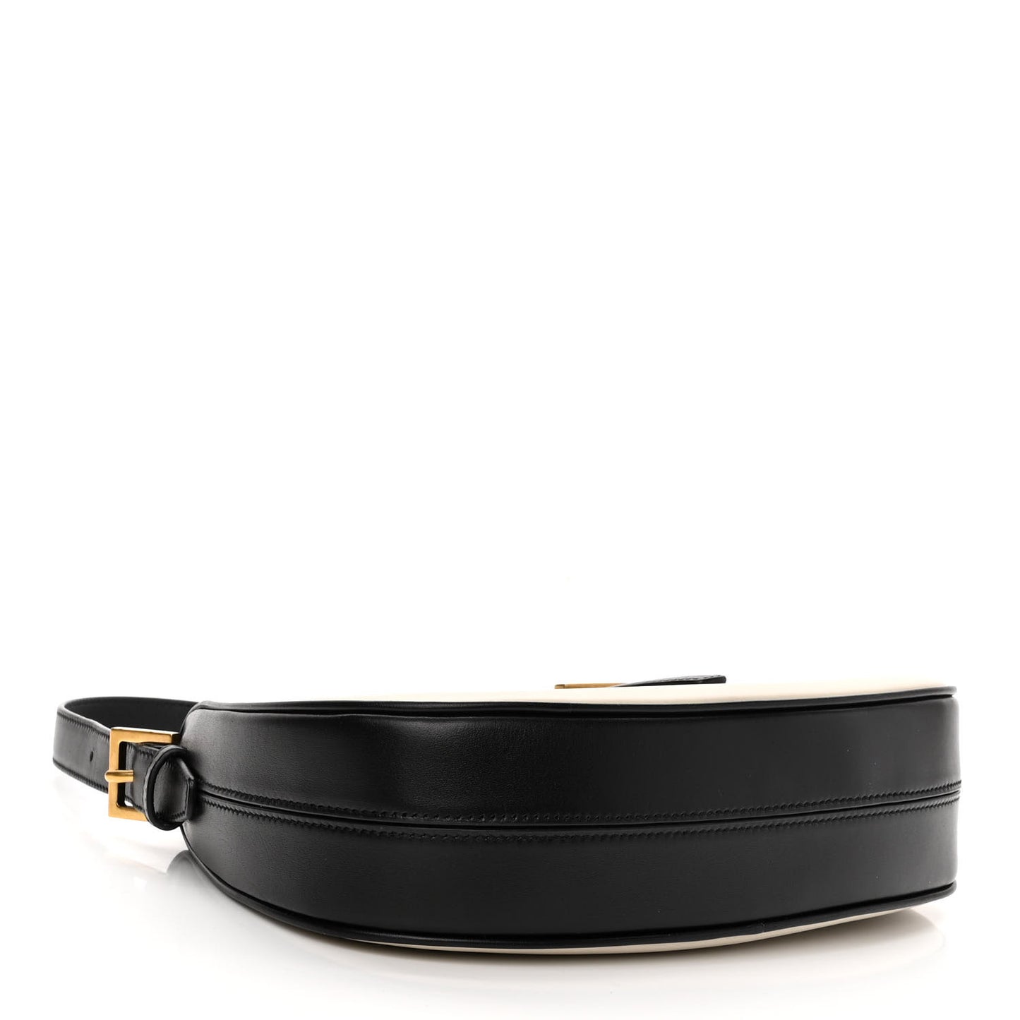 Shiny Calfskin Le Fermoir Hobo Blanc Vintage Black