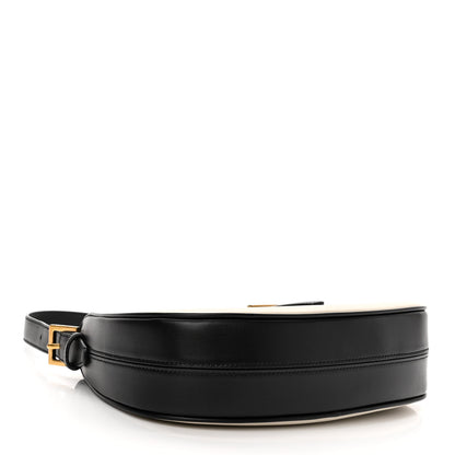 Saint Laurent Shiny Calfskin Le Fermoir Hobo Blanc Vintage Black 4 of 9