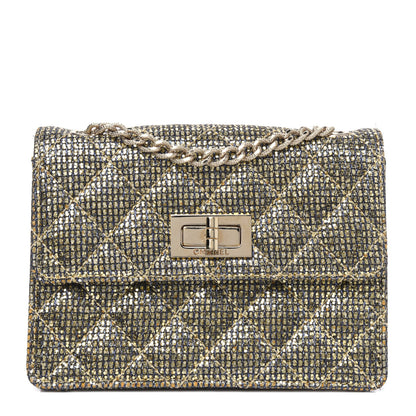 Chanel Crystal Quilted Mademoiselle Reissue 2.55 Evening Flap Gold 1 of 4
