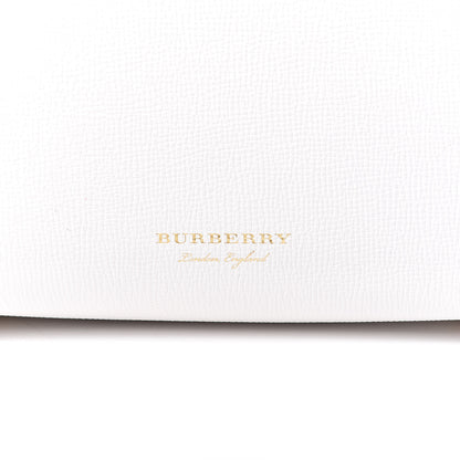 Burberry Grainy Calfskin House Check Small Banner Tote Chalk White 12 of 12