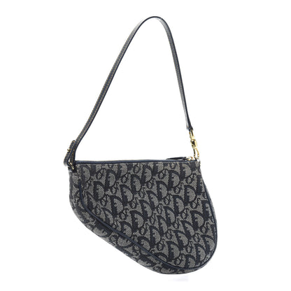 Christian Dior Monogram Mini Saddle Pochette Navy 3 of 11