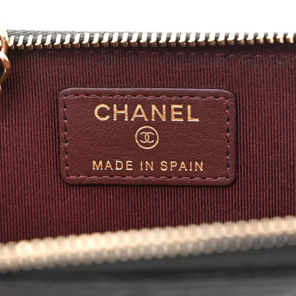 Chanel Caviar Quilted Zipped Key Holder Case Black 6 of 10