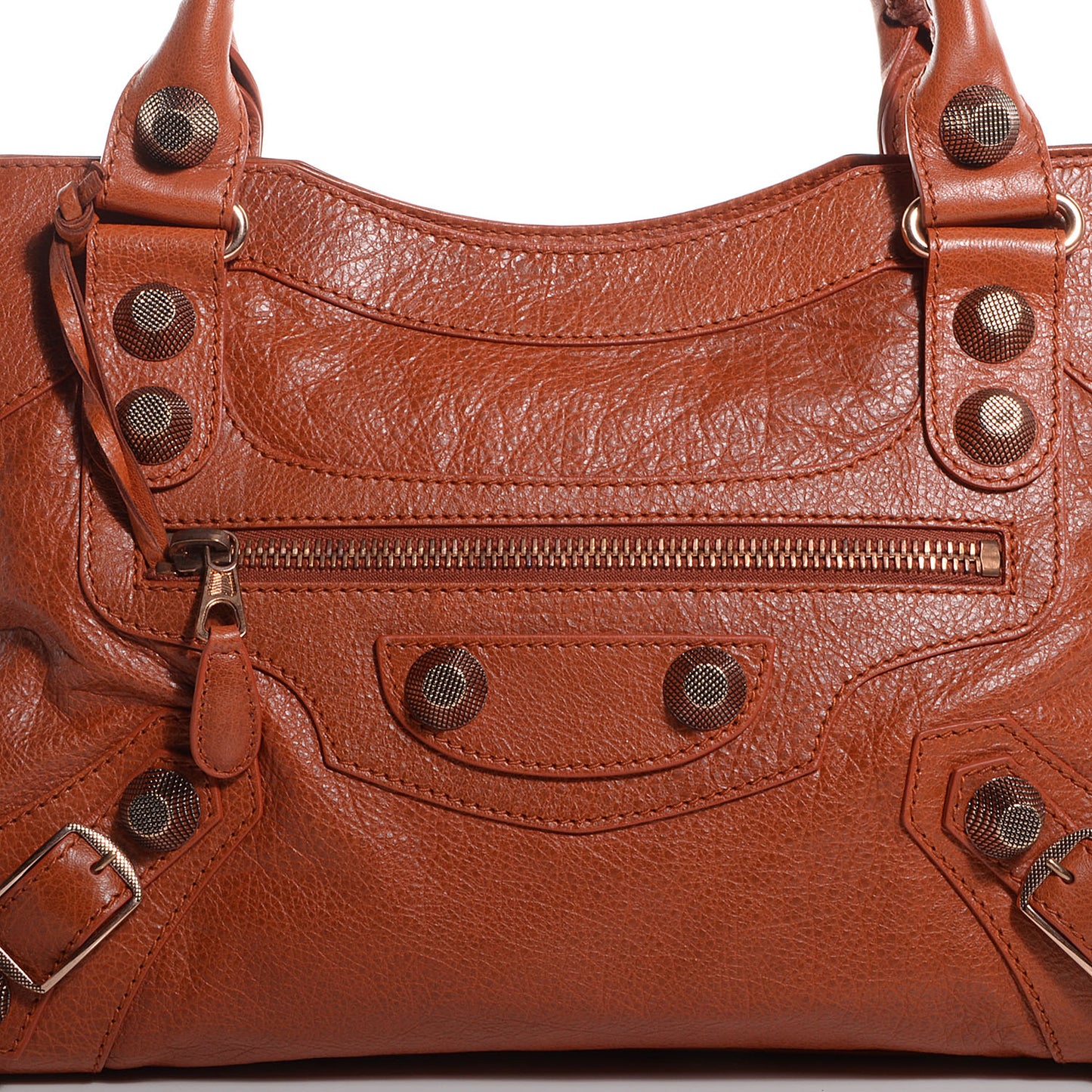 Agneau Giant 21 Rose Gold Hardware City Orange Brulee