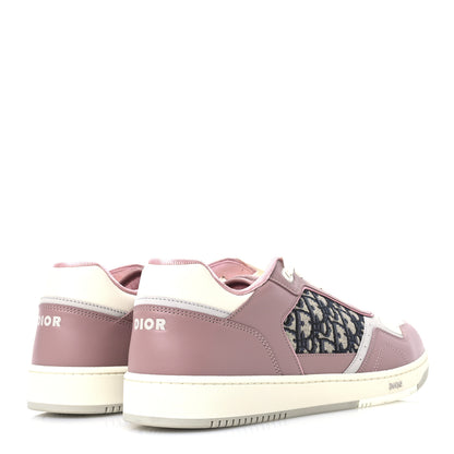Christian Dior Smooth Calfskin Jacquard Oblique Mens B27 Low Top Sneakers 49 Pink White 5 of 8