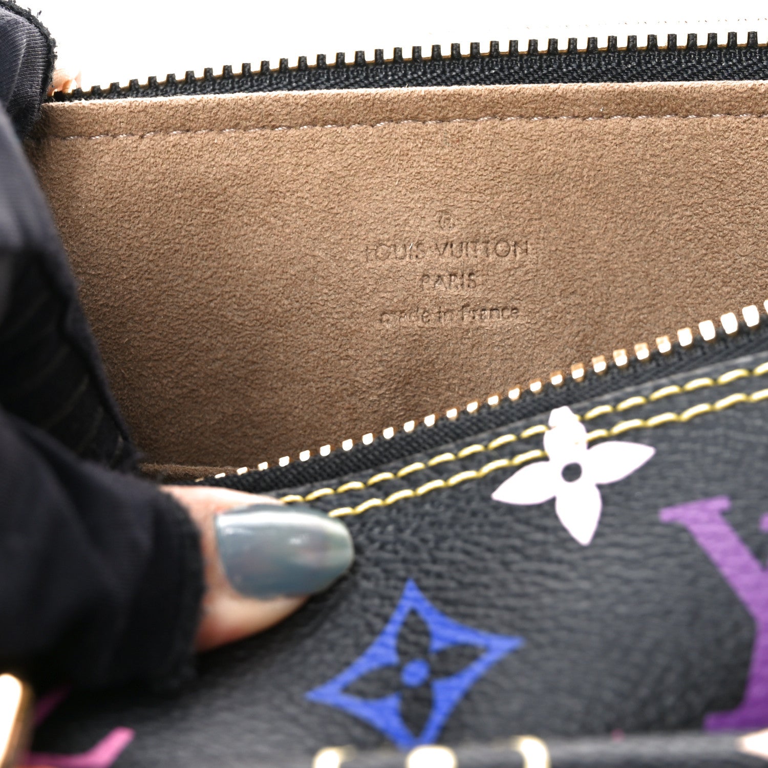 Louis Vuitton Monogram Multicolor Rita Black 6 of 9