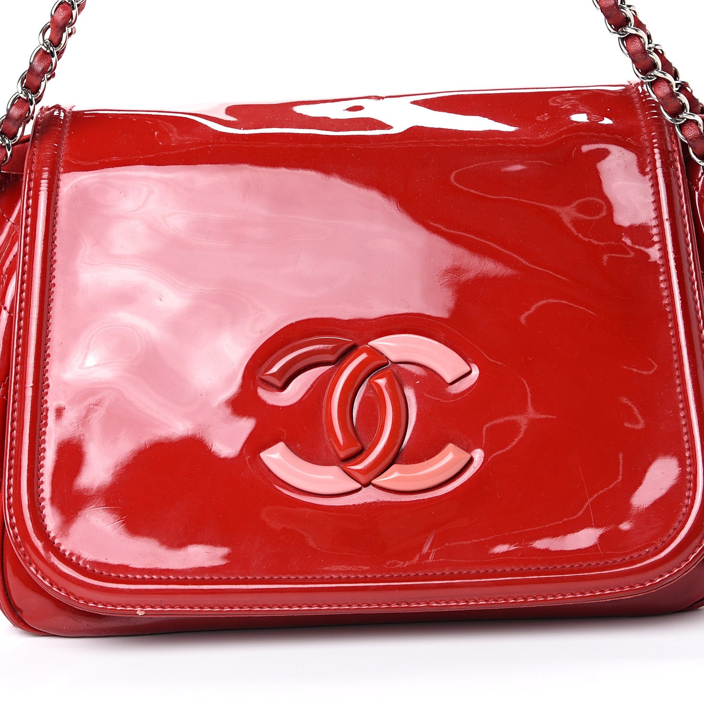 Vinyl CC Lipstick Accordion Flap Red