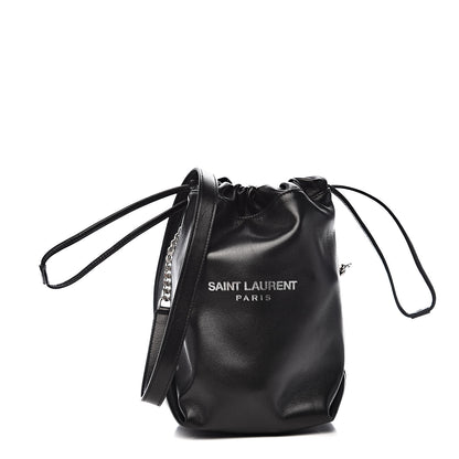 Saint Laurent Lambskin Small Teddy Bucket Bag Black 3 of 11