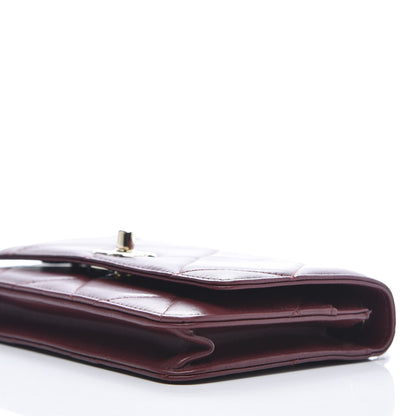 Chanel Lambskin Quilted Trendy CC Wallet On Chain WOC Burgundy 10 of 11